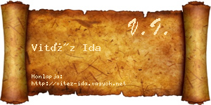 Vitéz Ida névjegykártya