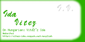 ida vitez business card